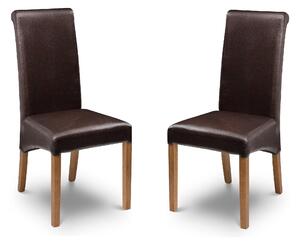 Cuba Set Of 2 Dining Chairs Brown