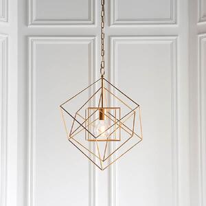 Manteo Metal Geometric Pendant Ceiling Light In Antique Gold