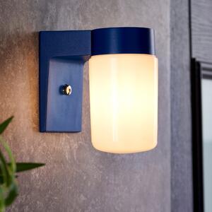 Elements Taylor Industrial Outdoor Wall Light Blue