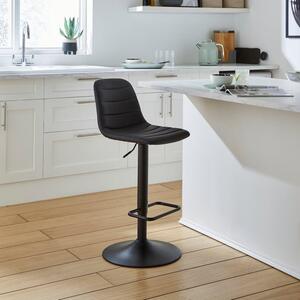 Ralph Adjustable Height Bar Stool, Faux Leather