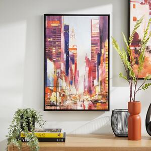 Bright City Framed Canvas MultiColoured
