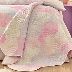 Catherine Lansfield Soft As A Cloud Quilted 150cm x 200cm Bedspread Set Pink