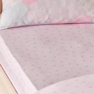 Catherine Lansfield Soft As A Cloud Pure Cotton Bed Linen Fitted Sheet Pink