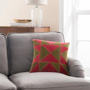 Clara Triangle Patchwork Square Cushion