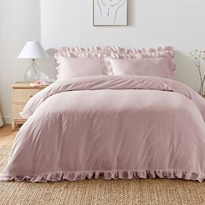 Appletree Cassia Frill Duvet Cover Bedding Set Lavender