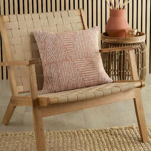 Appletree Myan Textured Geometric Filled Cushion 43cm x 43cm Terracotta