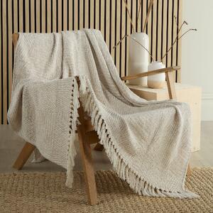 Appletree Myan Textured Geometric Throw 130cm x 180cm Natural