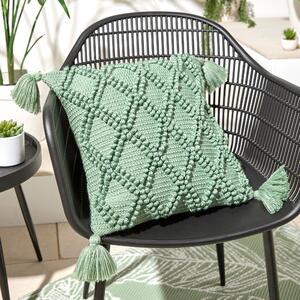 Drift Alda Woven Outdoor Filled Cushion 43cm x 43cm Green