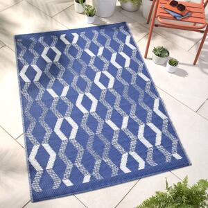 Fusion Rico Geometric Outdoor Rug 120cm x 170cm Blue