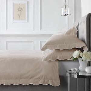 Appletree Scallop Edge Duvet Cover Bedding Set Natural