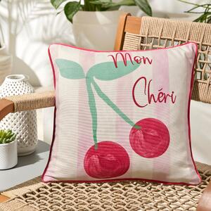 Fusion Cherry Outdoor Filled Cushion 43cm x 43cm Pink