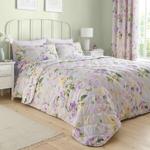 Dreams & Drapes Flourette Jacquard Floral Bedspread Set Lilac