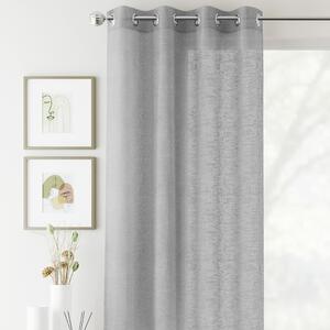 Crete Ready Made Single Voile Curtain Silver