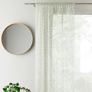 Willow Ready Made Single Voile Curtain Green