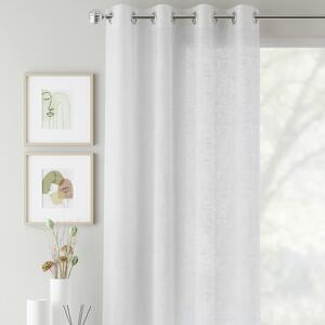 Crete Ready Made Single Voile Curtain White