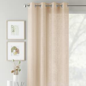 Crete Ready Made Single Voile Curtain Natural