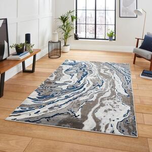 Apollo GR584 Modern Abstract Rug Grey Navy