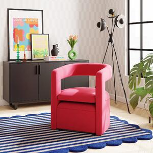 Tallie Velvet Storage Accent Chair Pink