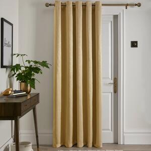 Fusion Strata 66x84 Eyelet Door Curtain Ochre