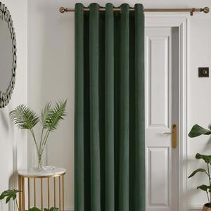 Laurence Llewelyn-Bowen Montrose 66x84 Ready Made Eyelet Door Curtains Bottle Green