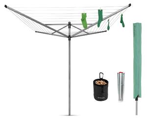 Brabantia 4 Arm Liftomatic Rotary Washing Line with Accessories, 50m Silver