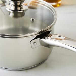 Essentials Stainless Steel Saucepan, 16cm Silver