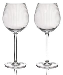BarCraft Set of 2 Ridged Gin Glasses Clear