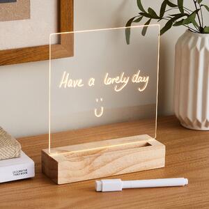 Write on Neon Table Lamp Clear