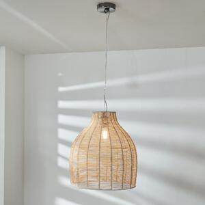 Caswell Rattan Cloche Easy Fit Pendant Shade Natural