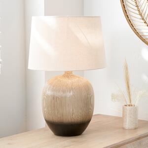 Greta Textured Ceramic Table Lamp Brown