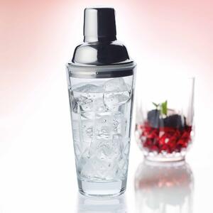 BarCraft Cut Glass 350ml Cocktail Shaker Clear/Silver