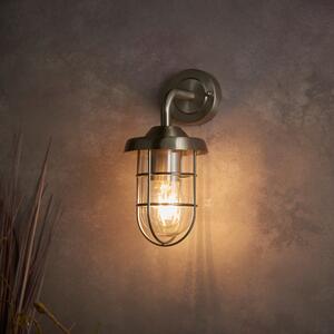 Barker Industrial Outdoor Wall Light Stainless Steel