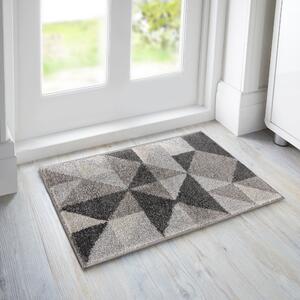 Geo Squares Doormat Charcoal