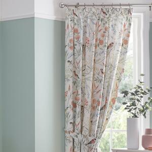 Caraway Terracotta 168 x 183cm Pencil Pleat Curtains With Tie Backs Terracotta