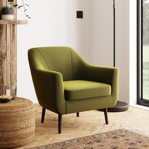 Eddie Velvet Tub Armchair Eddie Olive