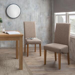 Ethan Set of 2 Dining Chairs, Boucle Natural