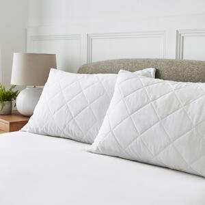 Cotton Blend Pillow Protector Pair White