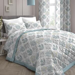 Emily Quilted Bedspread 195cm x 230cm Duck Egg (Blue)