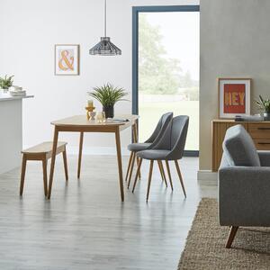 Luna Set of 2 Dining Chairs, Velvet Luna Charcoal