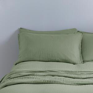 Cotton Muslin Standard Pillowcases Sage