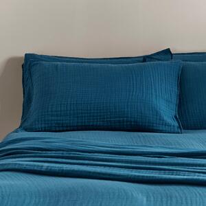 Cotton Muslin Standard Pillowcases Ocean