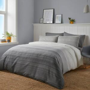 Fairhaven Charcoal Duvet Cover and Pillowcase Set Charcoal