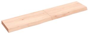 Wall Shelf 140x30x(2-6) cm Untreated Solid Wood Oak