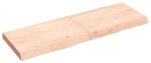 Wall Shelf 120x40x(2-6) cm Untreated Solid Wood Oak