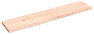 Wall Shelf 140x30x(2-4) cm Untreated Solid Wood Oak