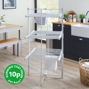 3 Tier Heated Airer Silver