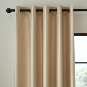 Catherine Lansfield Faux Silk Blackout Thermal Eyelet Curtains