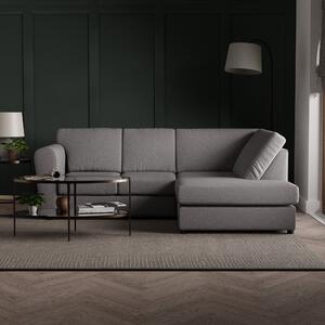 Blake Soft Texture Fabric 3 Seater Corner Sofa Grey
