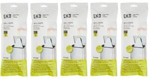 Eko Size D Bin Bags 18-21l, 5 X Rolls of 20 White