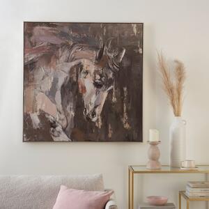 Horses Abstract Capped Canvas Black